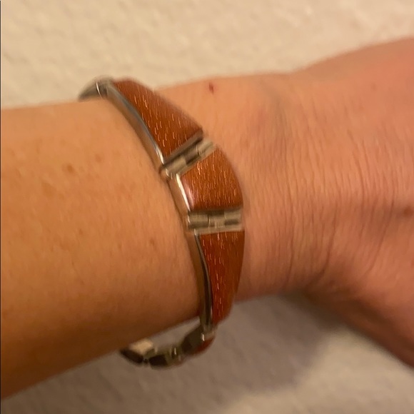 Sterling silver sand stone bracelet - Picture 2 of 5